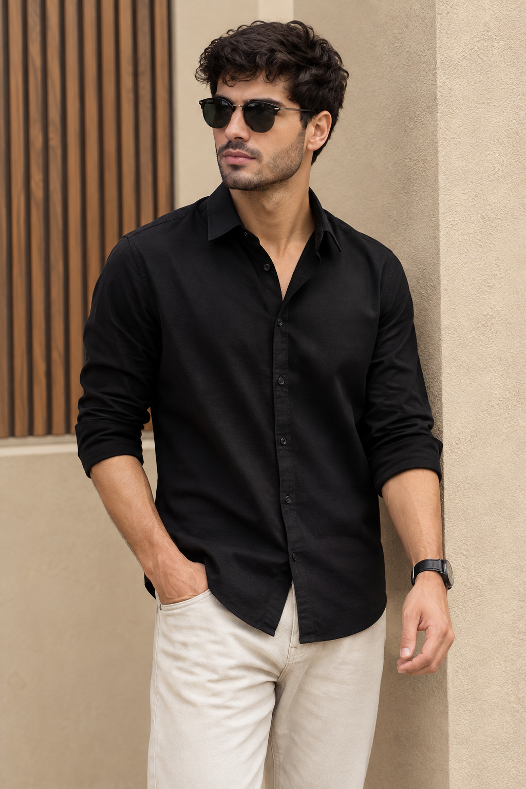 Black Solid Shirt