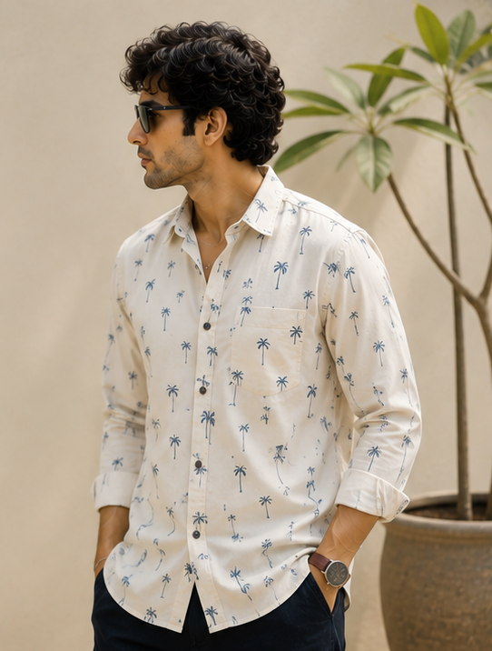 Palm Breeze Printed Shirt