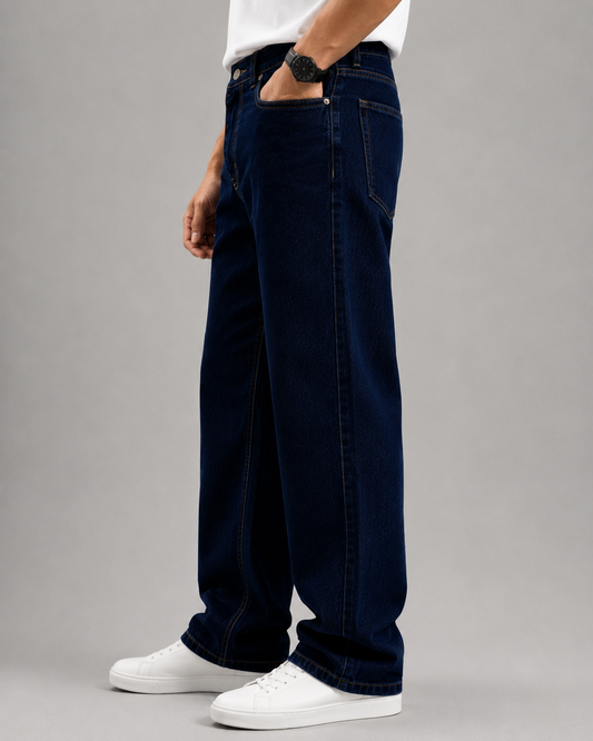 Dark Blue Straight Fit Jeans