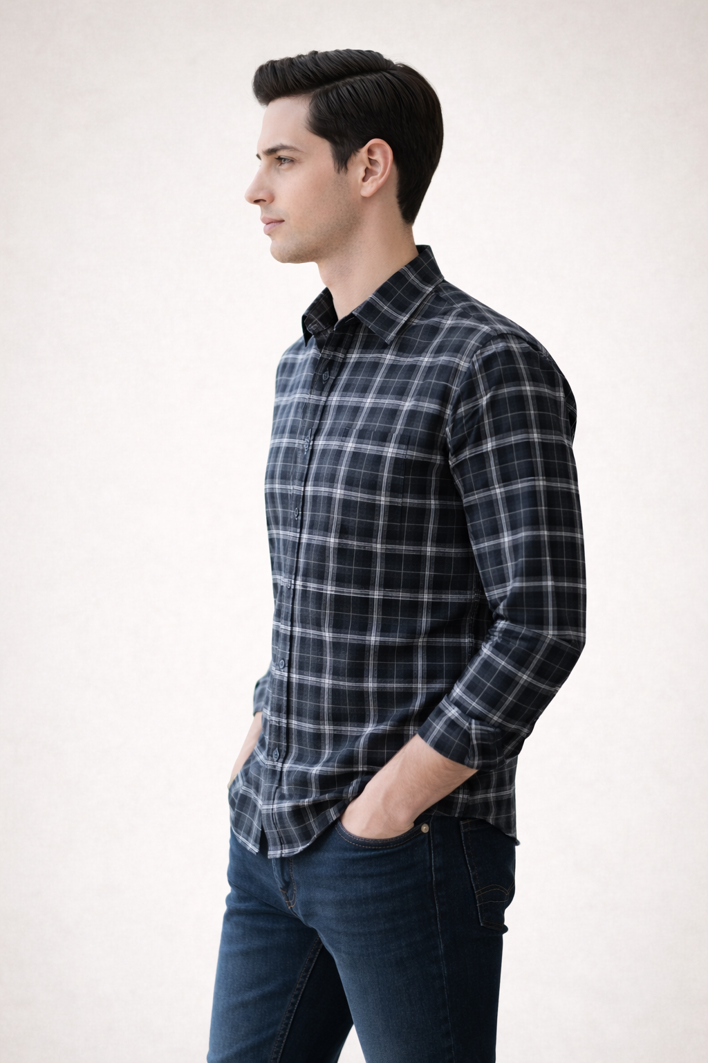 Black Checkered Shirt