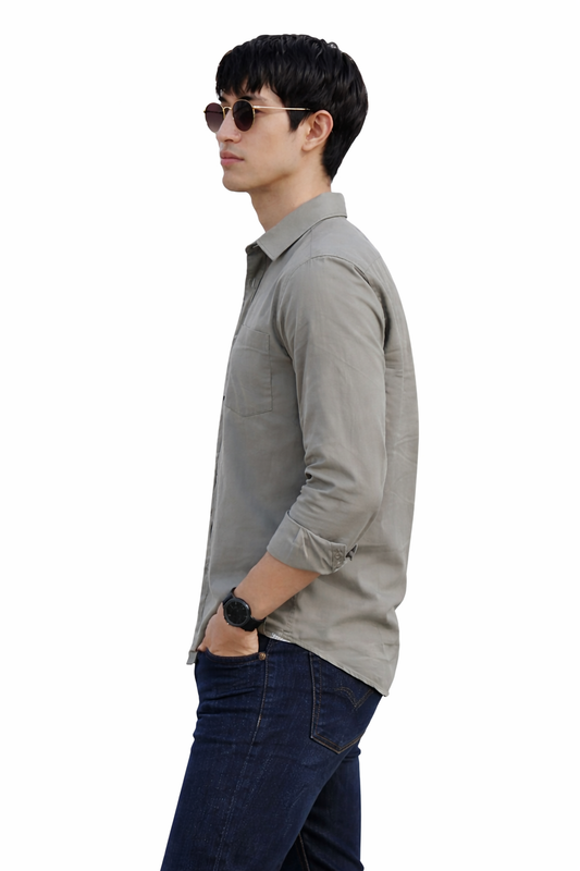 Regular Fit Grey Shirt