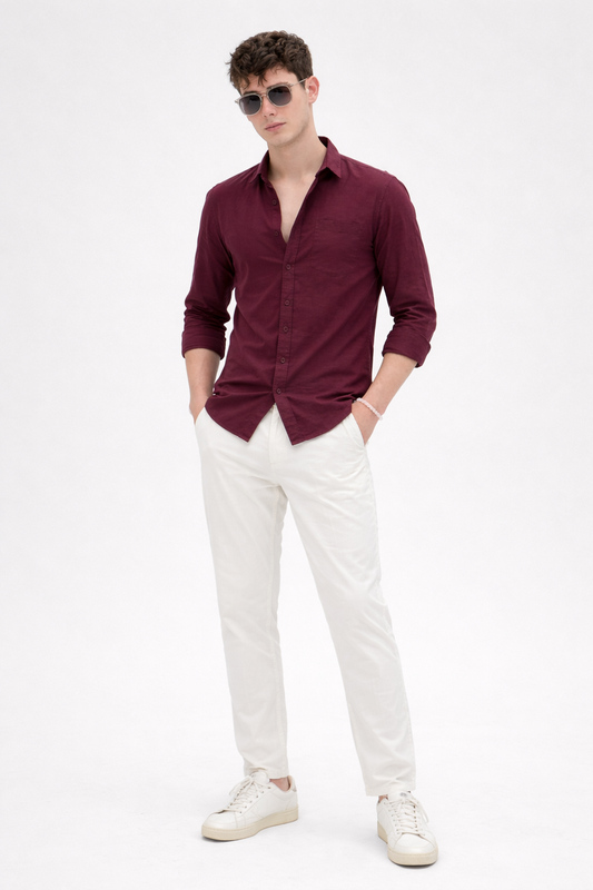 Burgundy Modern Classic Shirt