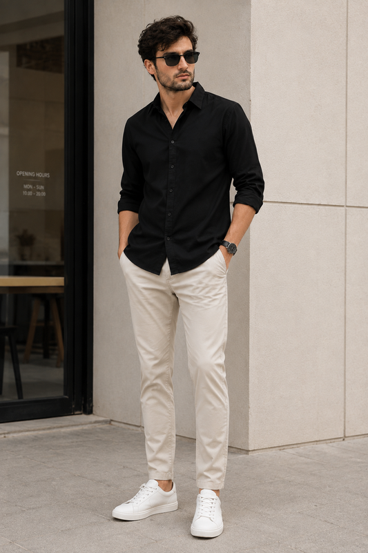 Black Solid Shirt