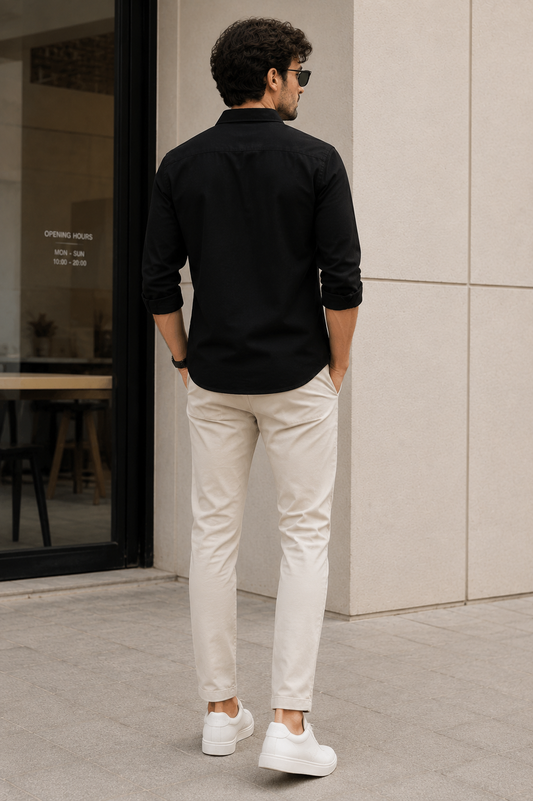 Black Solid Shirt