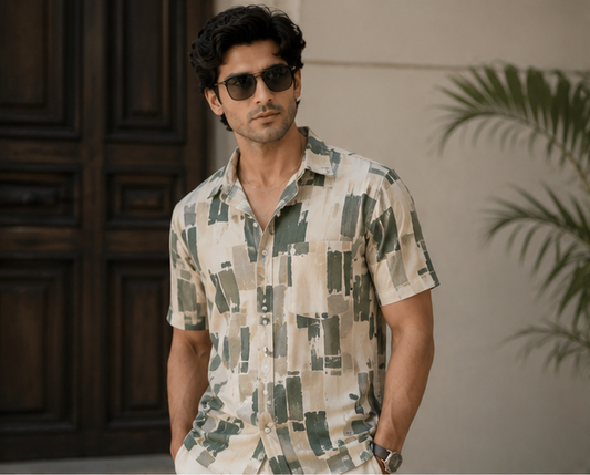 Olive Canvas Resort Shirt