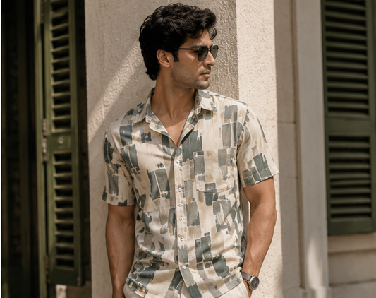 Olive Canvas Resort Shirt