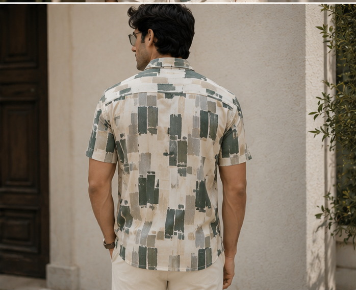 Olive Canvas Resort Shirt