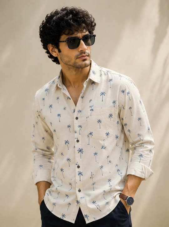 Palm Breeze Printed Shirt