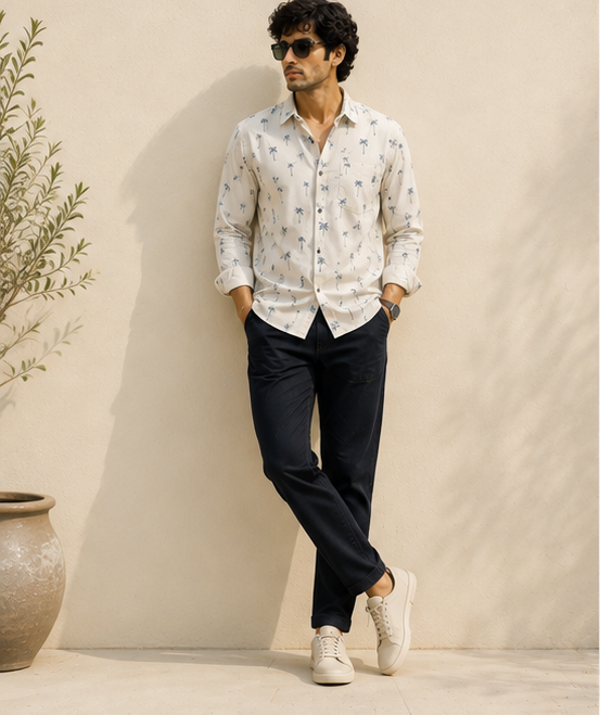 Palm Breeze Printed Shirt