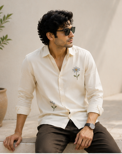Ivory Embroidered Shirt