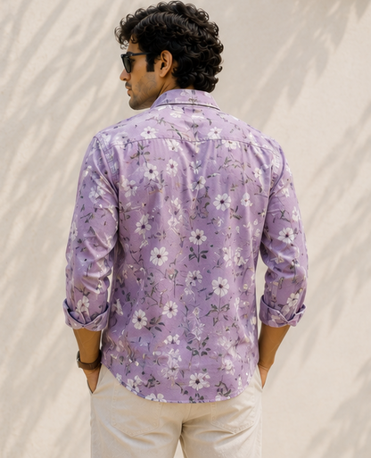 Lavender Meadow Floral Shirt