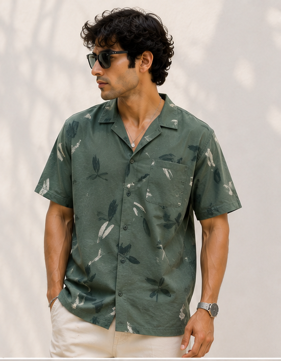 Forest Green Half Sleeve Shirt
