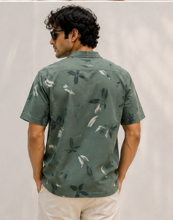 Forest Green Half Sleeve Shirt