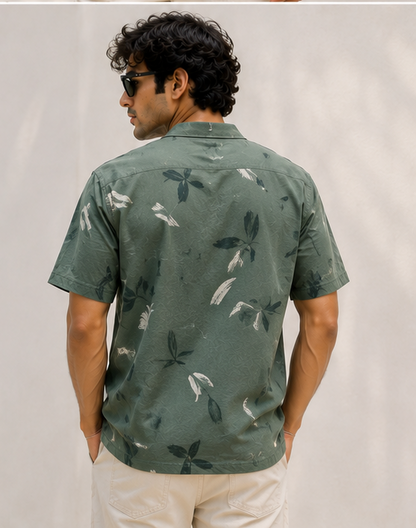 Forest Green Half Sleeve Shirt