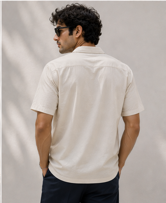 Blue Garden Embroidered Shirt