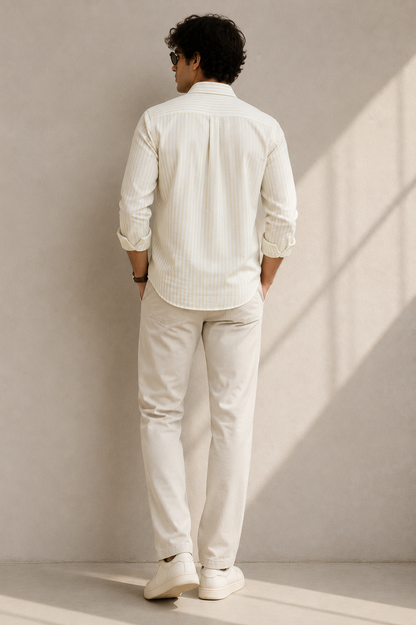 Cotton Yellow Stripe Shirt