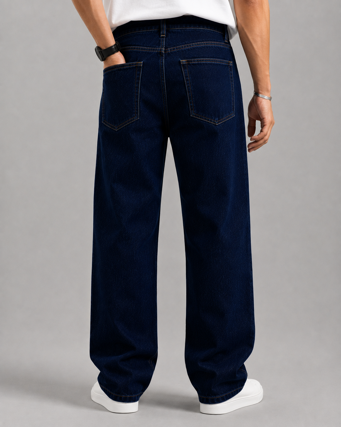 Dark Blue Straight Fit Jeans