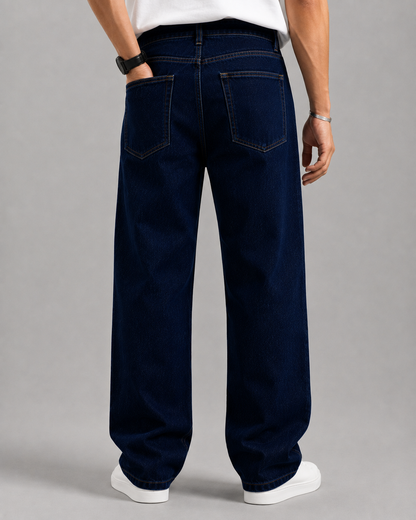 Dark Blue Straight Fit Jeans