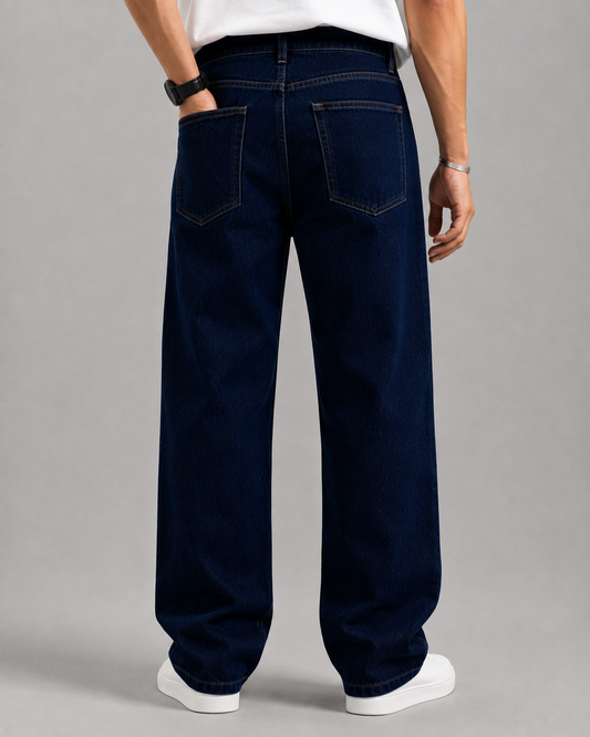 Dark Blue Straight Fit Jeans