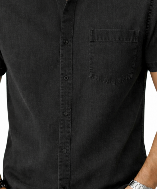 Essential Black Denim Shirt