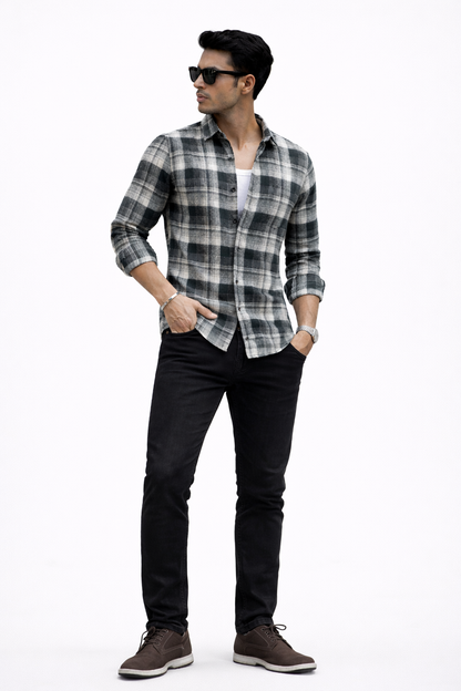 Barcode Checkered Shirt