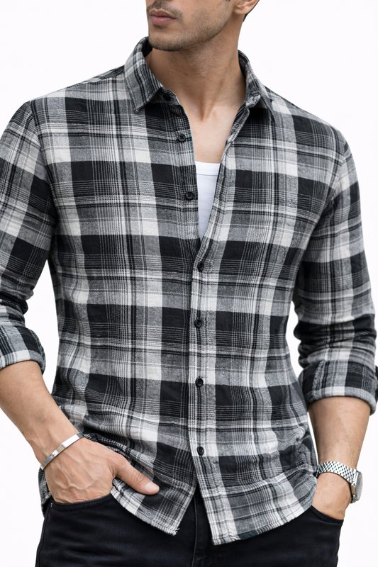 Barcode Checkered Shirt