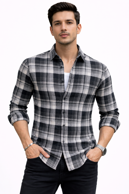 Barcode Checkered Shirt