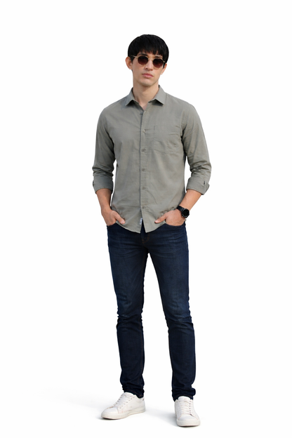 Regular Fit Grey Shirt
