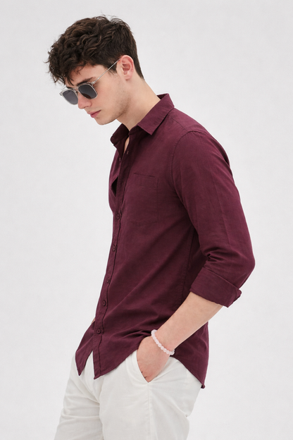 Burgundy Modern Classic Shirt