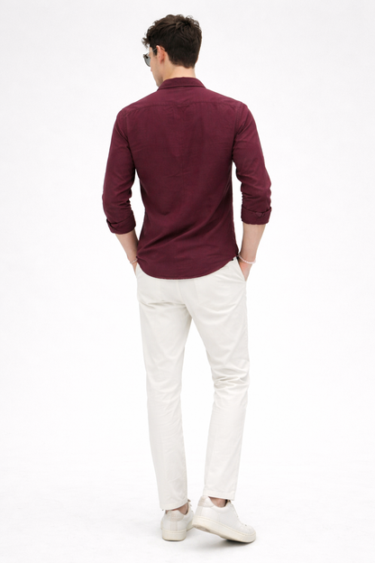 Burgundy Modern Classic Shirt