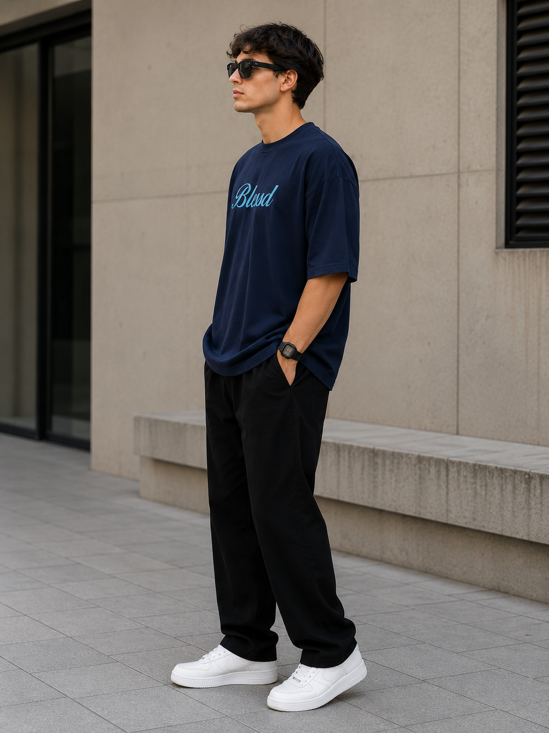 Navy Blue Overszied Tshirt