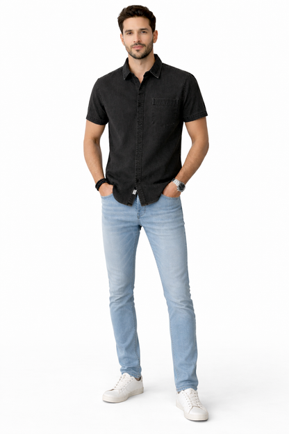 Essential Black Denim Shirt