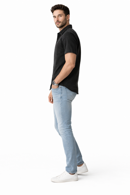 Essential Black Denim Shirt