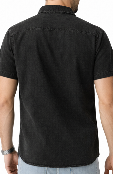 Essential Black Denim Shirt