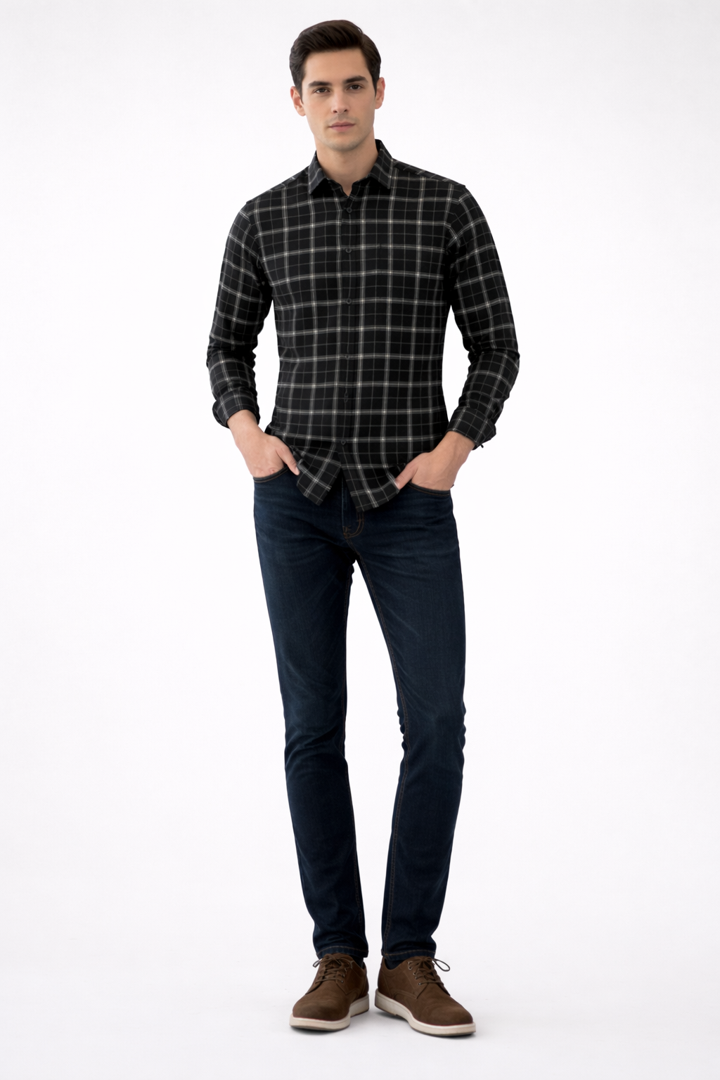 Black Checkered Shirt