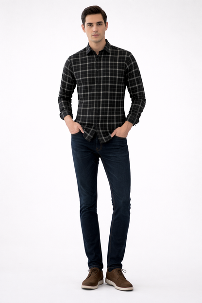 Black Checkered Shirt