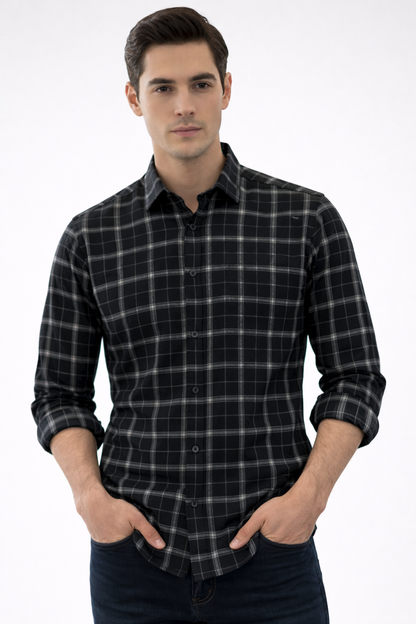 Black Checkered Shirt