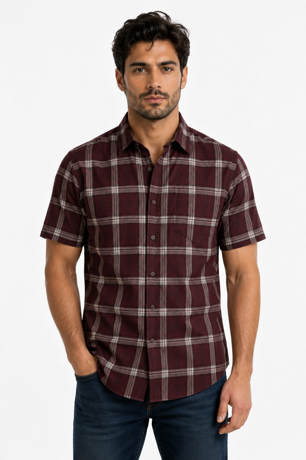 Ribbed Checkerd Shirt