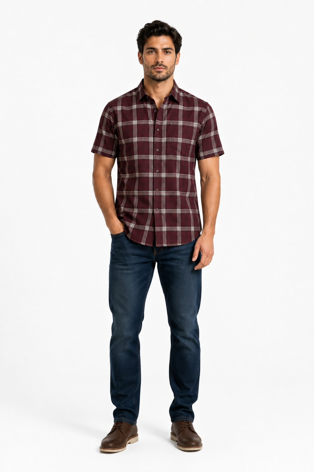 Ribbed Checkerd Shirt