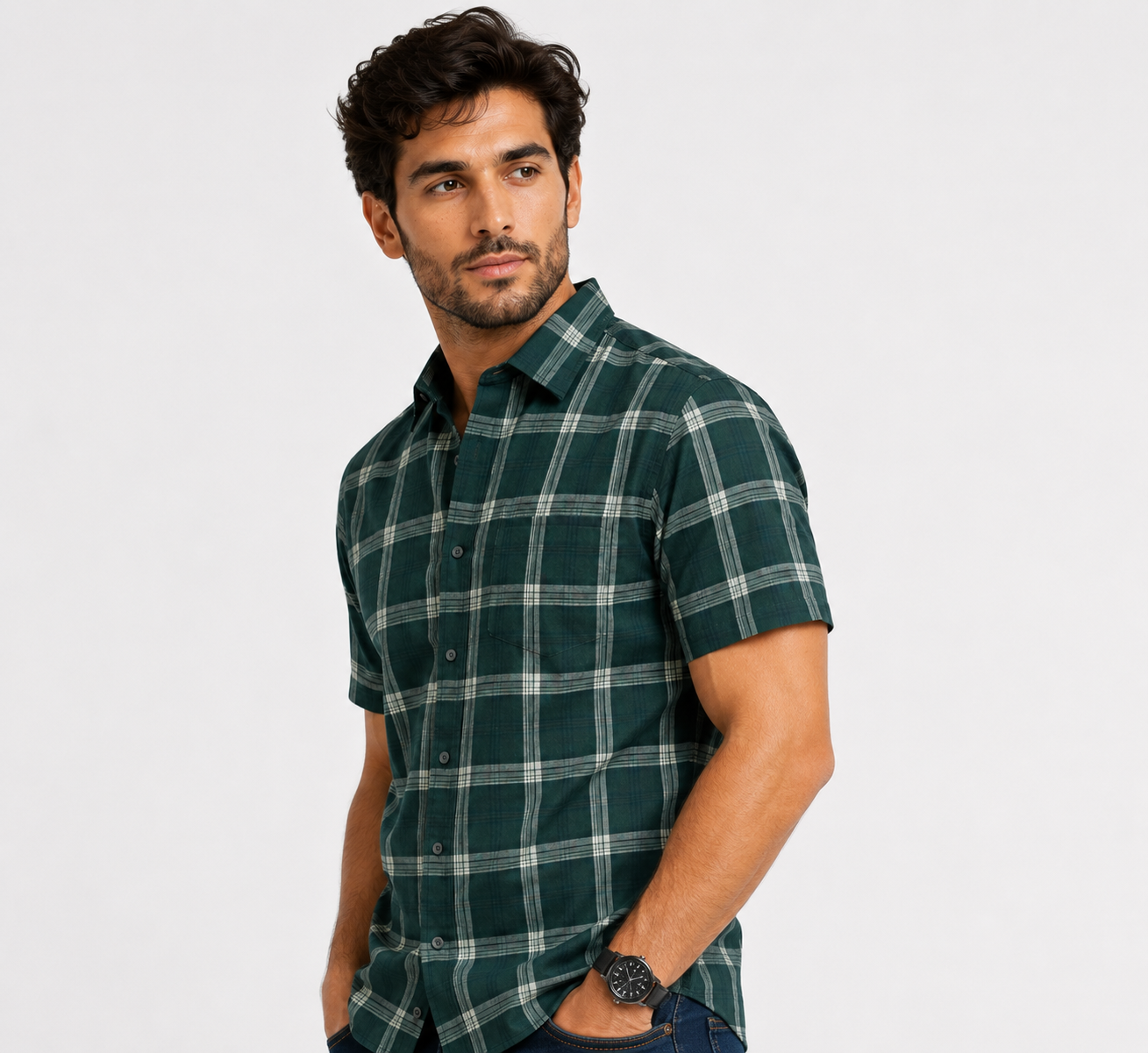 Ribbed Checkerd Shirt
