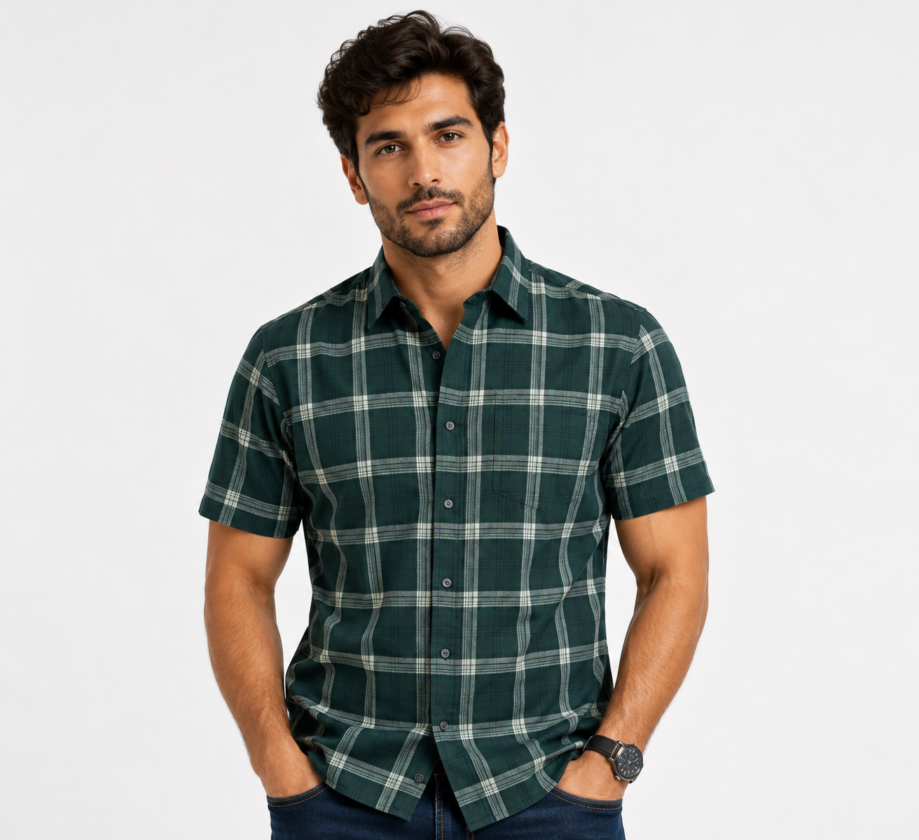 Ribbed Checkerd Shirt