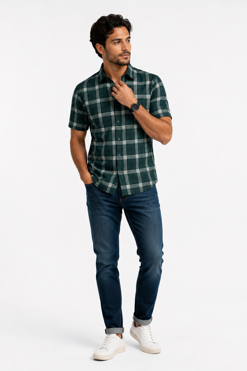 Ribbed Checkerd Shirt