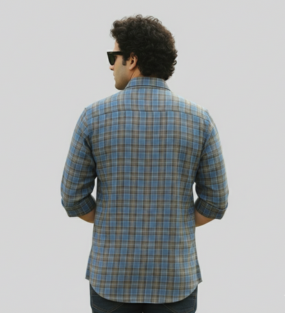 Regular Fit Brushed Checkered Shirt