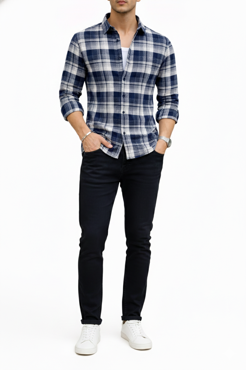 Barcode Checkered Shirt