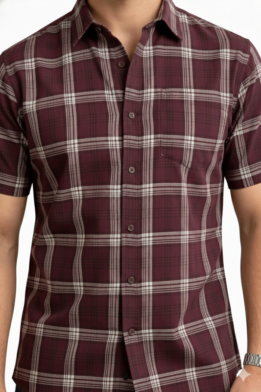 Ribbed Checkerd Shirt