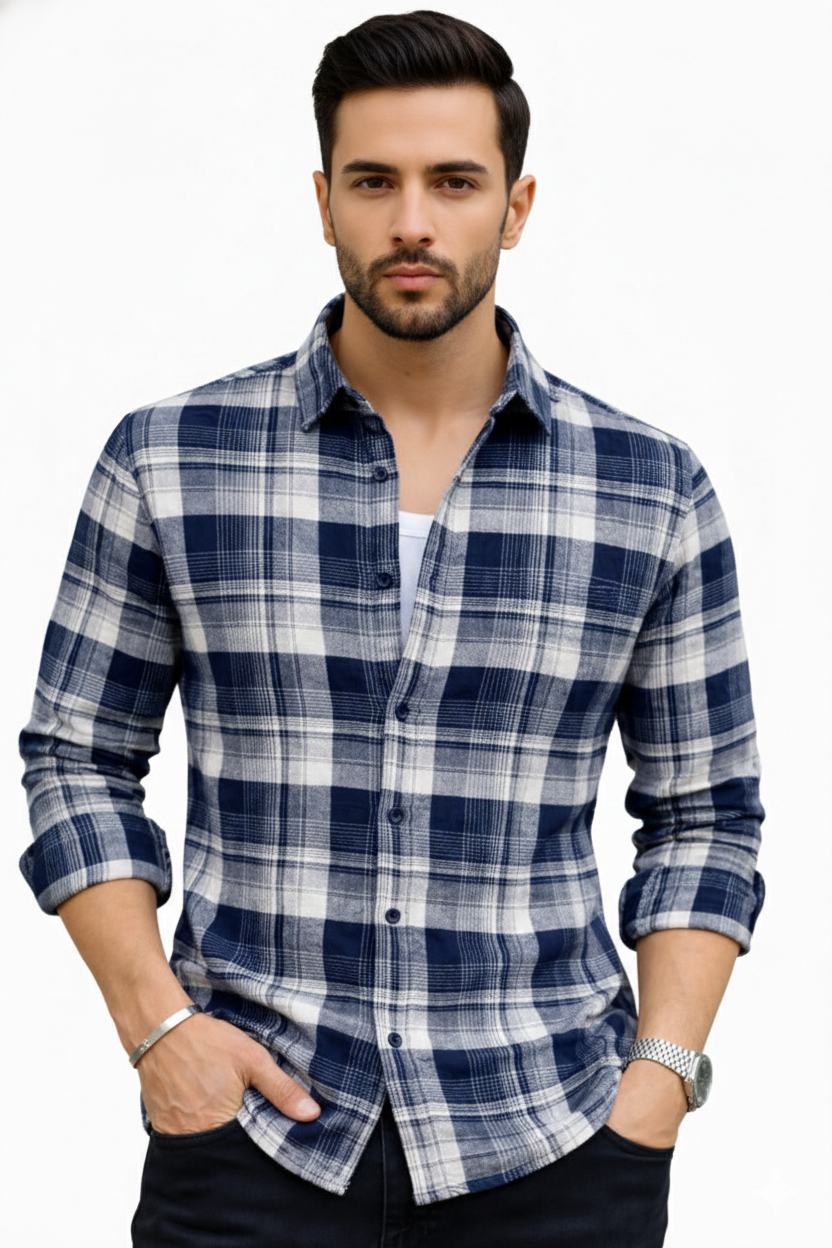 Barcode Checkered Shirt