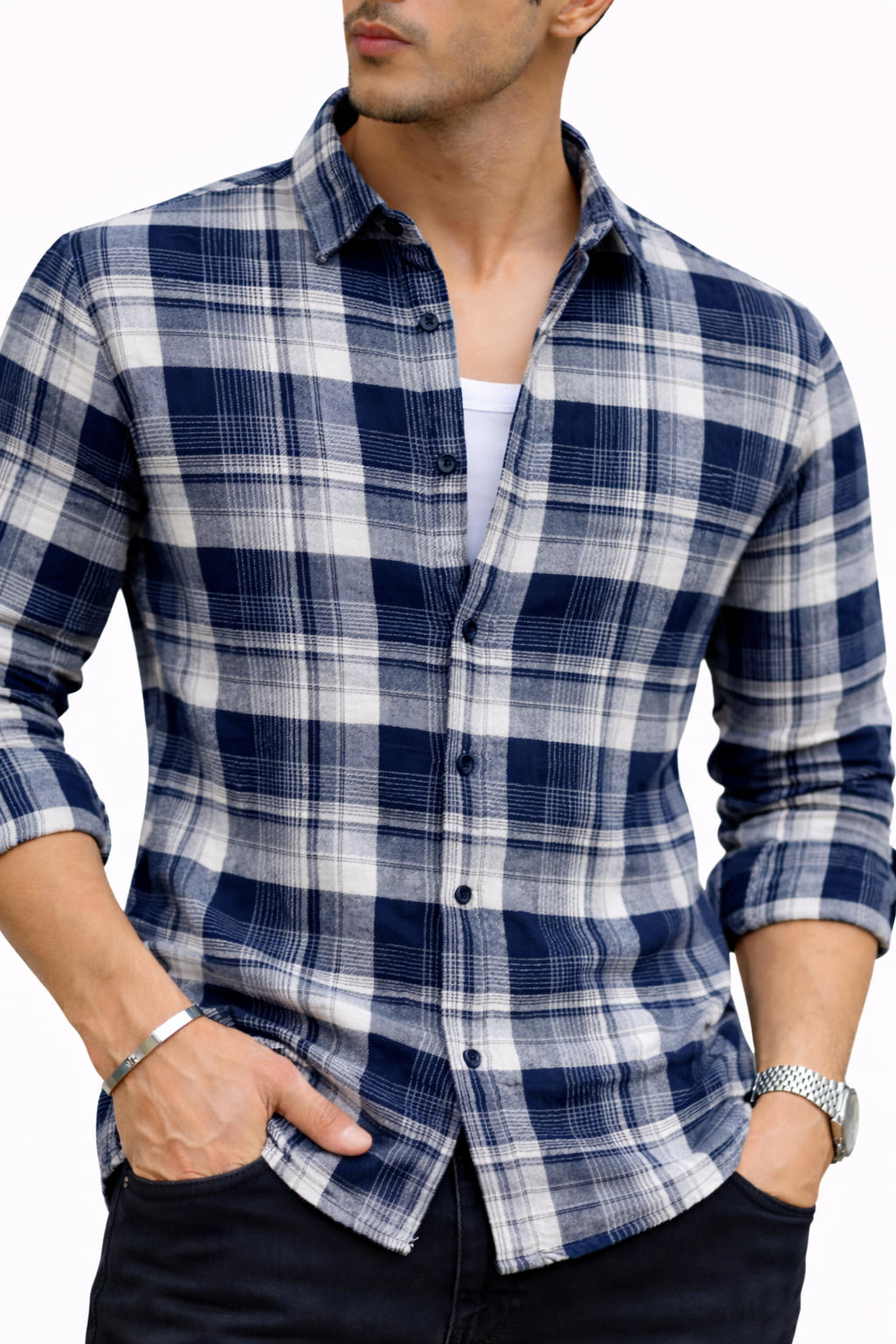 Barcode Checkered Shirt